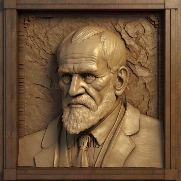 Sigmund Freud 3 3d stl модель для ЧПУ